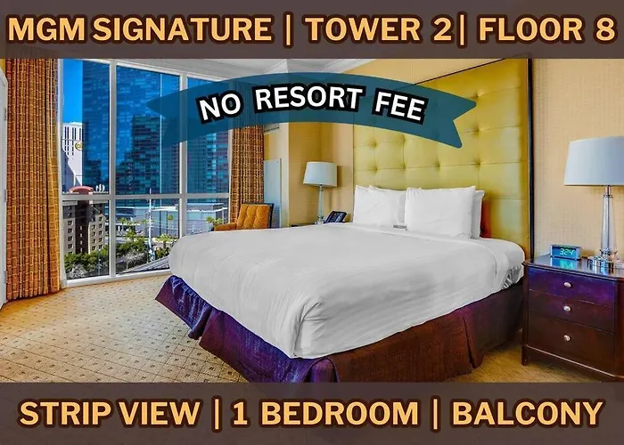 8Th Flr Mgm Signature 1Bed, Strip View, No Fee