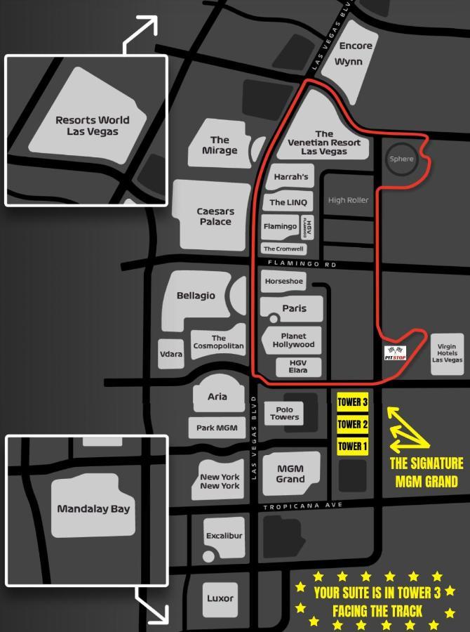 No Fees-mgm Stripview Adjoining F1 View Apartamento *